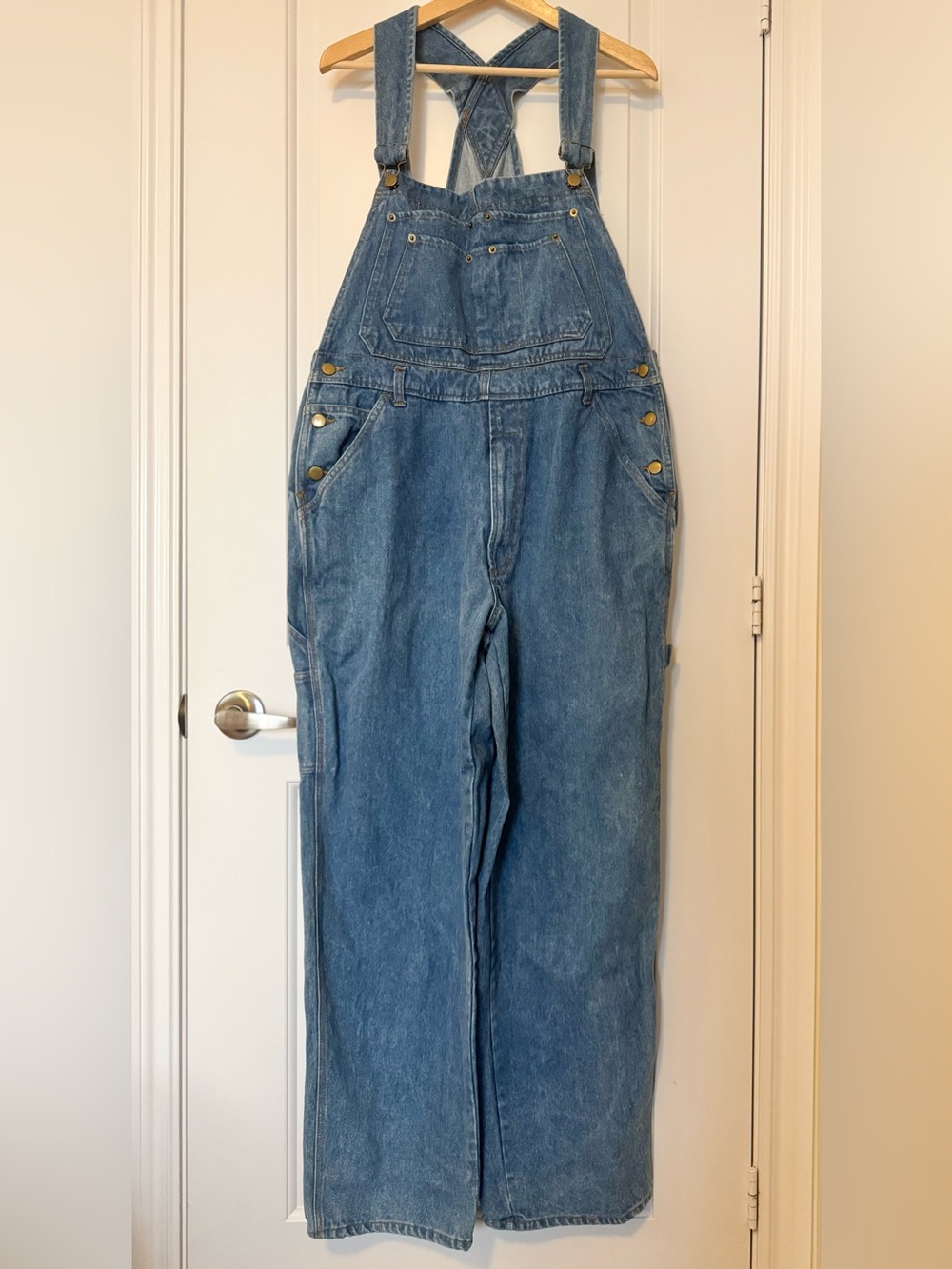 High 5 Vintage denim overalls, 100% cotton, size large tall